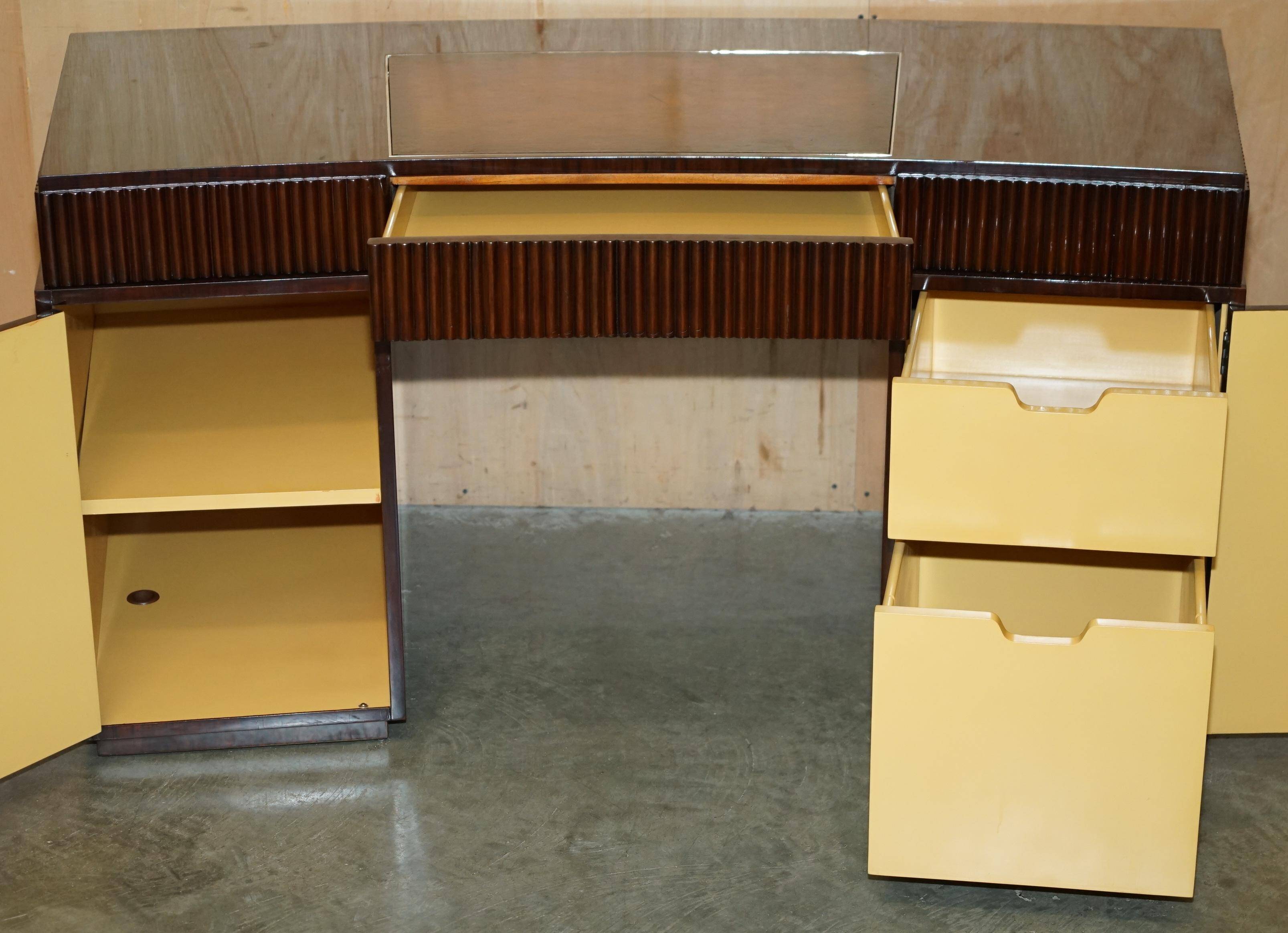Bureau Art Déco Ralph Lauren Macassar & cuir