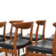 Lot de 6 chaises Hans J. Wegner W2 C.M.Madsen années 1950