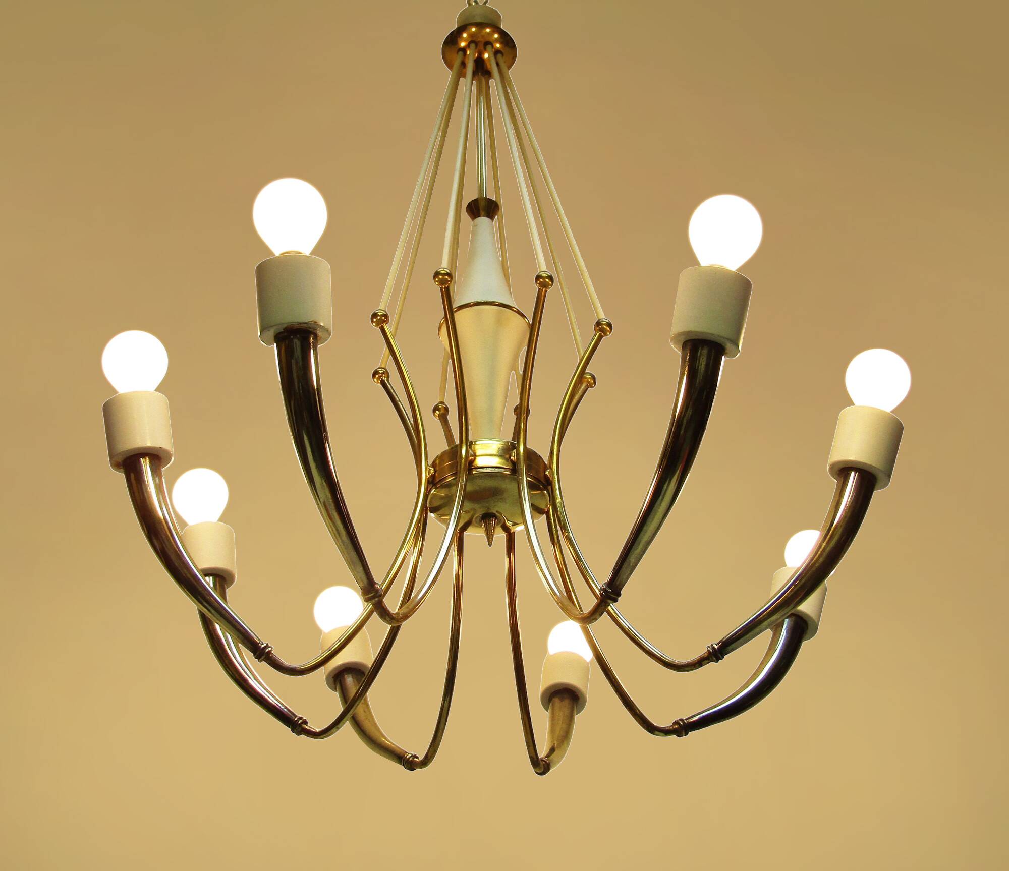 1950s Italian Spider Chandelier By Oscar Torlasco