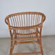 Vintage armchair basket or rattan shell 1960