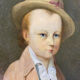 Oil on canvas oval late eighteenth portrait from château de Brialy