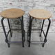 Industrial steel stool, 60 cm high