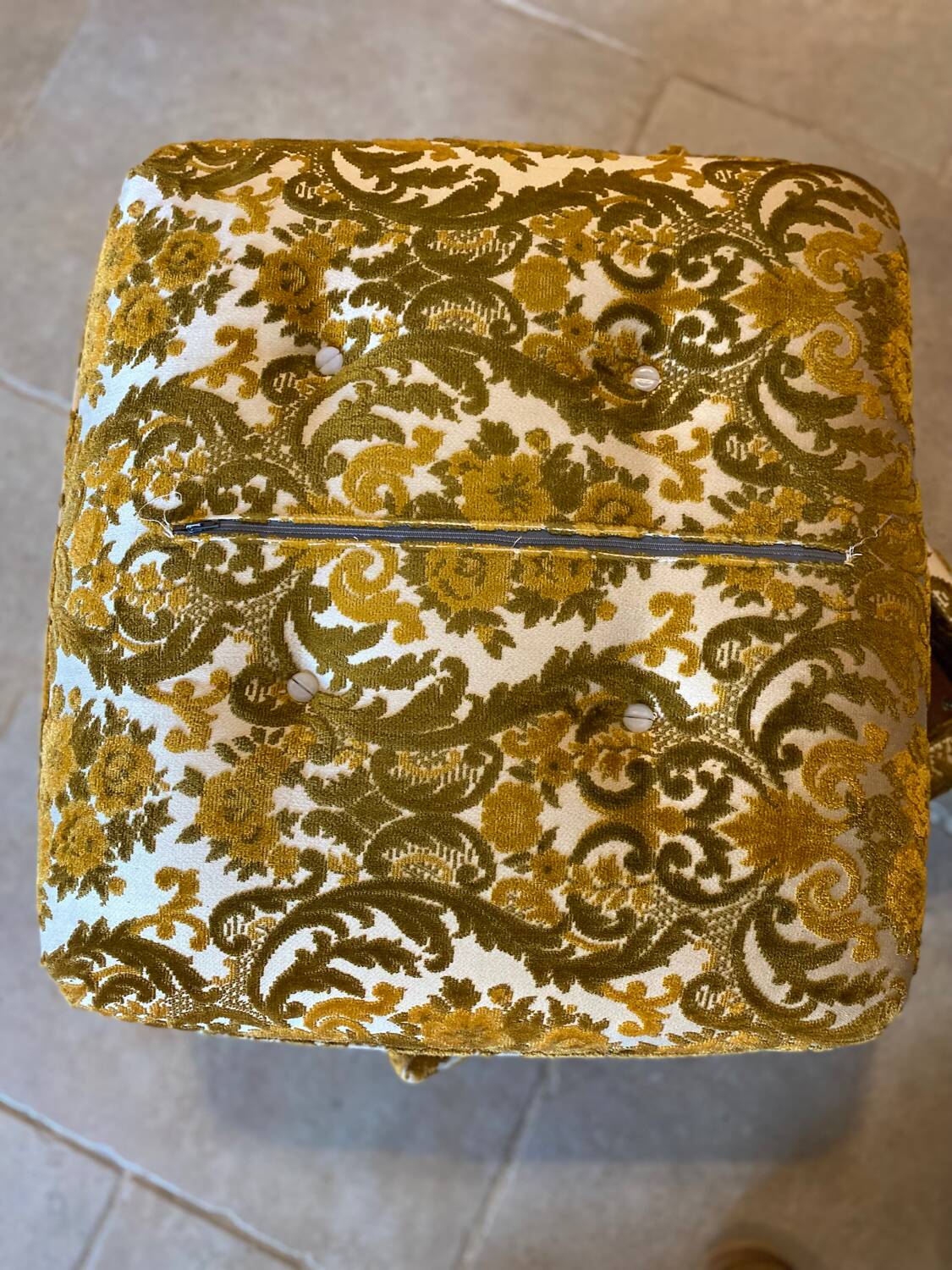 Vintage pouf or footrest