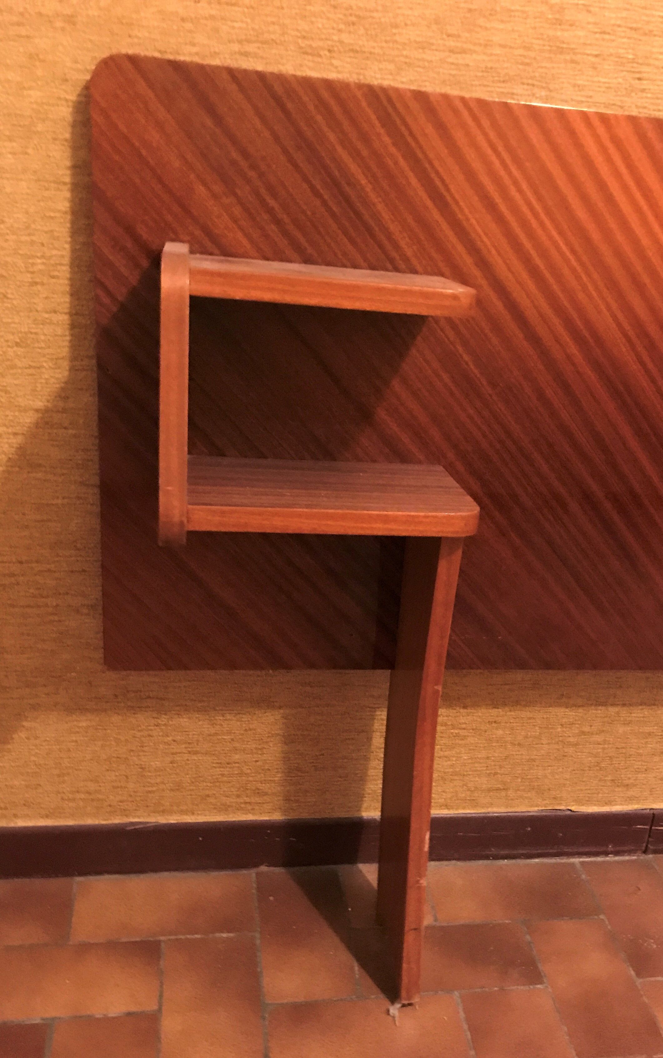 Solid wooden headboard and vintage veneer