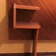 Solid wooden headboard and vintage veneer