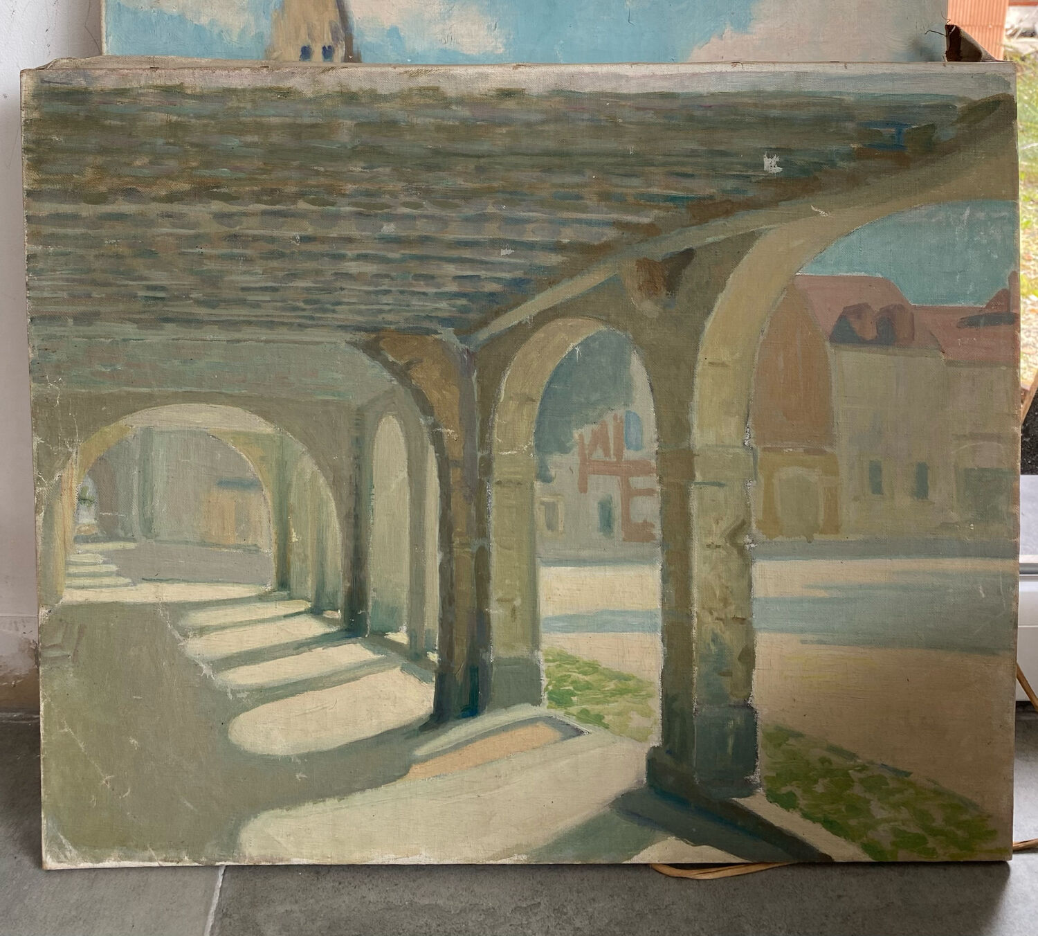 Oil painting The Colonnade