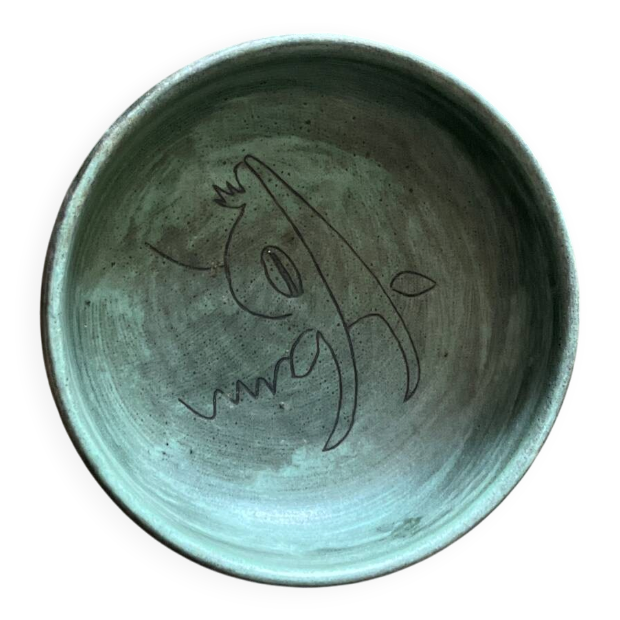Ceramic cup 1960 signed Guy Roland Marcy Puy-de-Dôme stoneware.