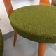 Suite de 4 chaises Mondor vintage de marque Baumann en bois tissu bouclette