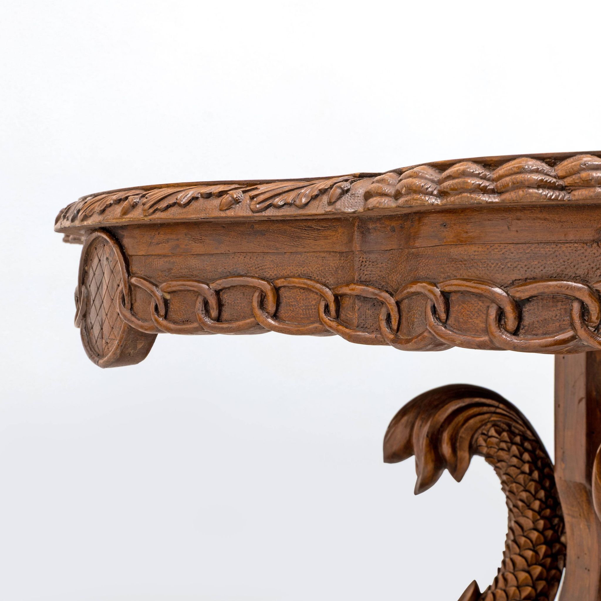 Attributed to Henry Eyles Victorian Walnut Center Table England Mid-19th