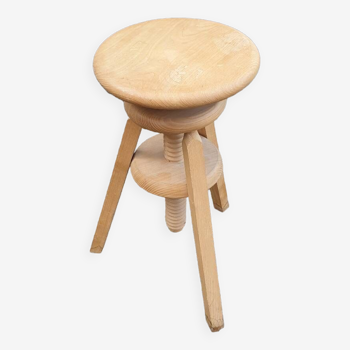 Solid beech workshop stool