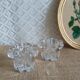 Pair of vintage glass candlesticks
