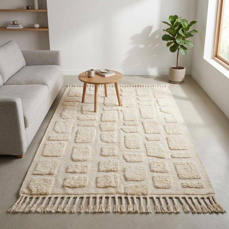 White Berber rug size 1.5/2.5 m