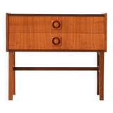 Vintage 1960s nightstand with two drawers