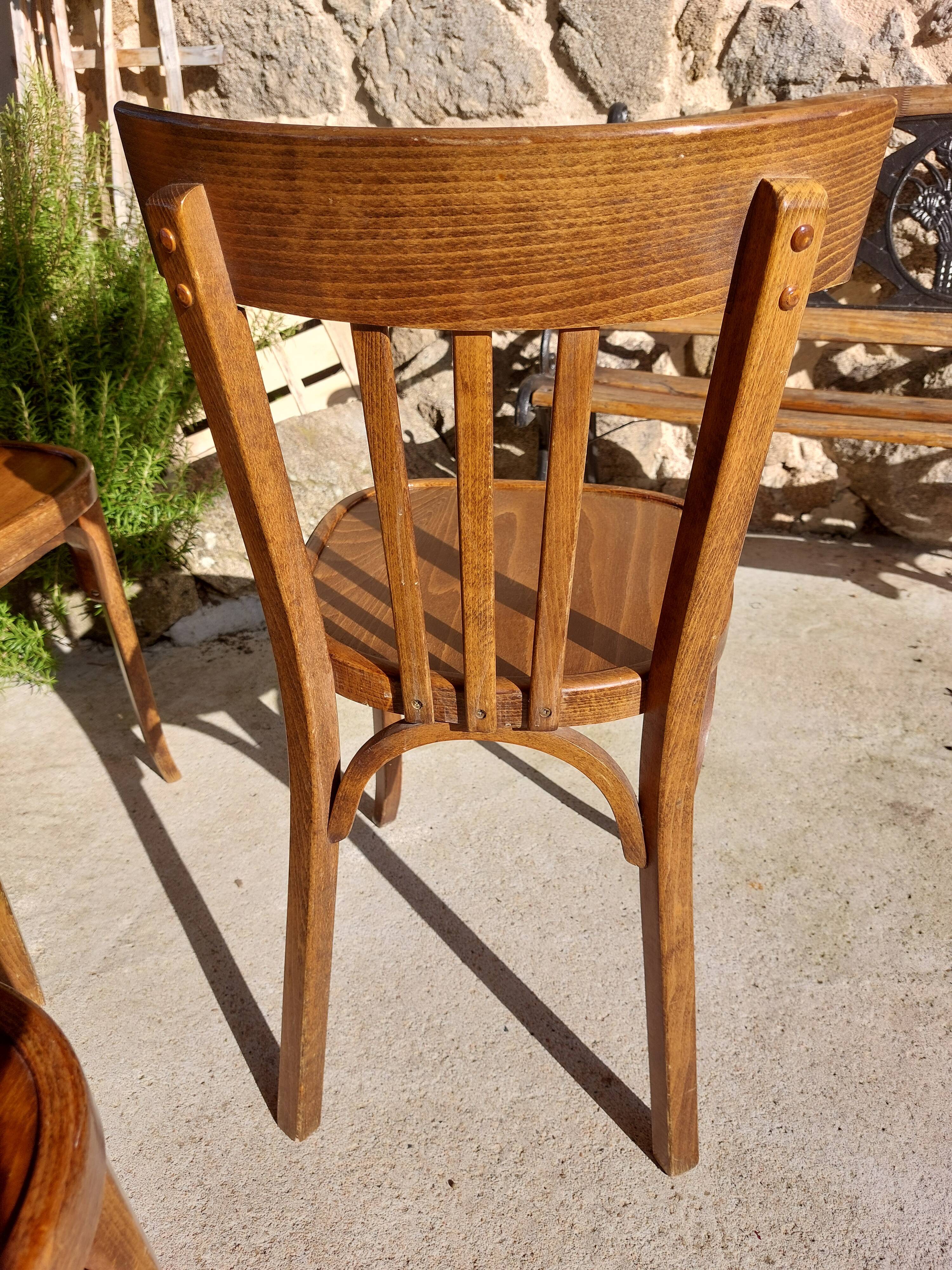 5 vintage Baumann bistro chairs