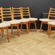 Set of 8 mid century dining table chairs vintage