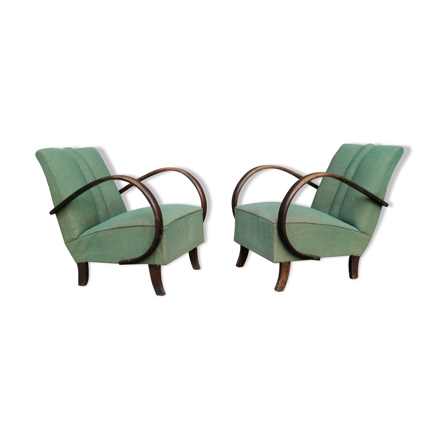 Paire de fauteuils art déco par Jindřich Halabala pour Thonet 1930