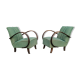 Pair of art deco armchairs by Jindřich Halabala for Thonet 1930