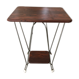 Old Double Tray Harness Wood + Feet Metal Curved Vintage