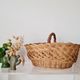 Vintage wicker basket – bohemian decorative storage