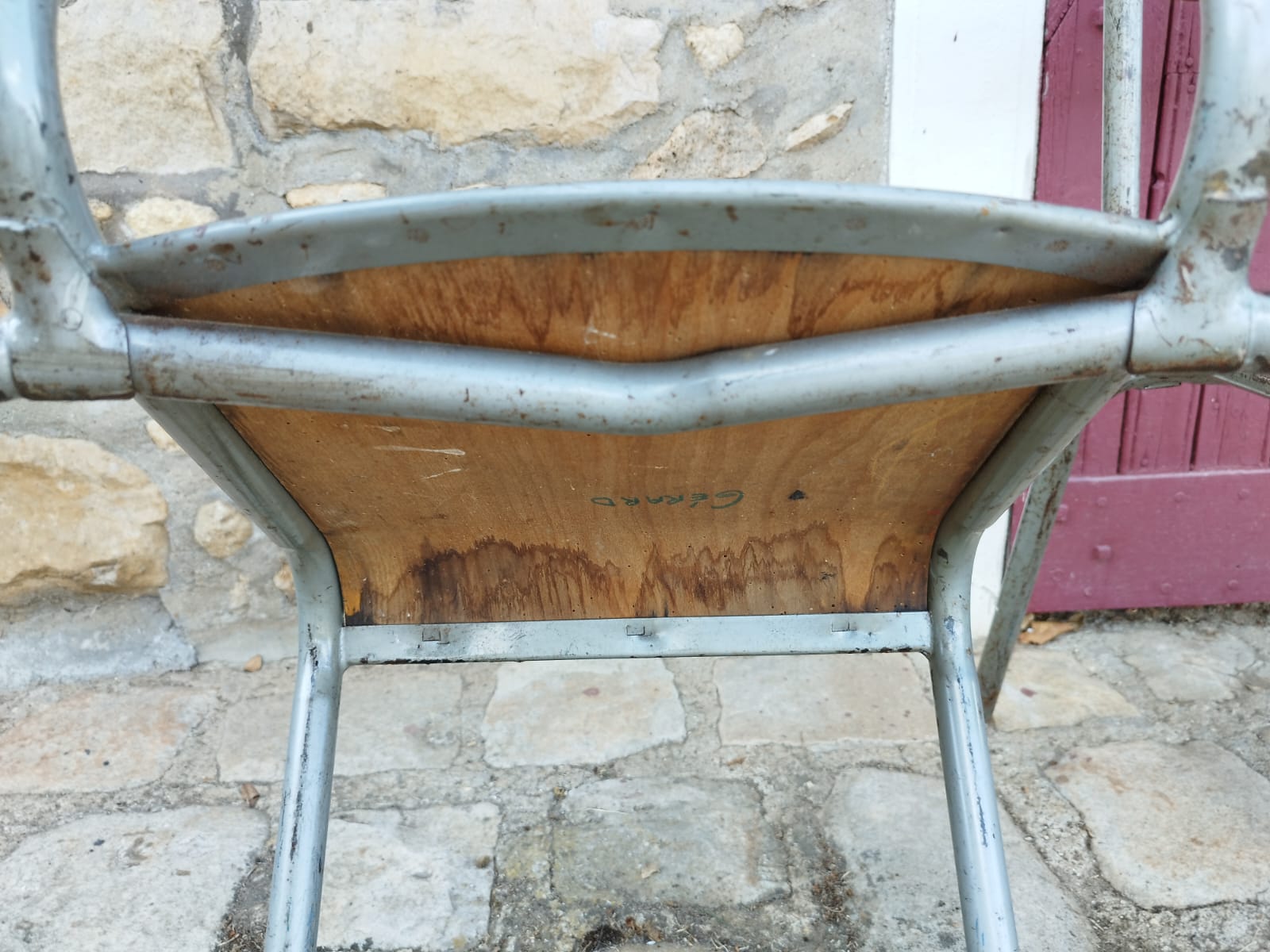 Paire de de chaises d'école années 60 style Mullca