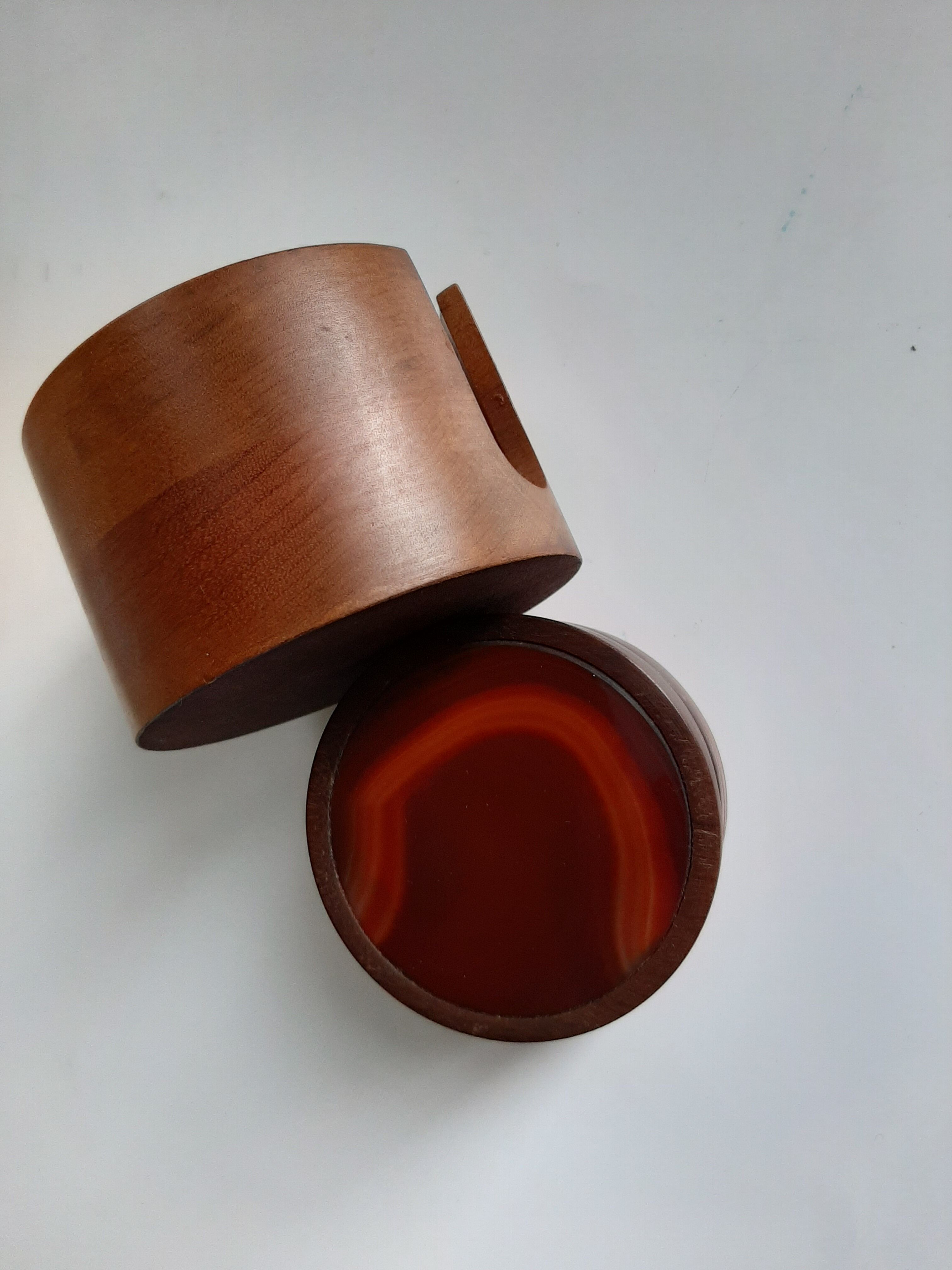 Vintage teak coaster