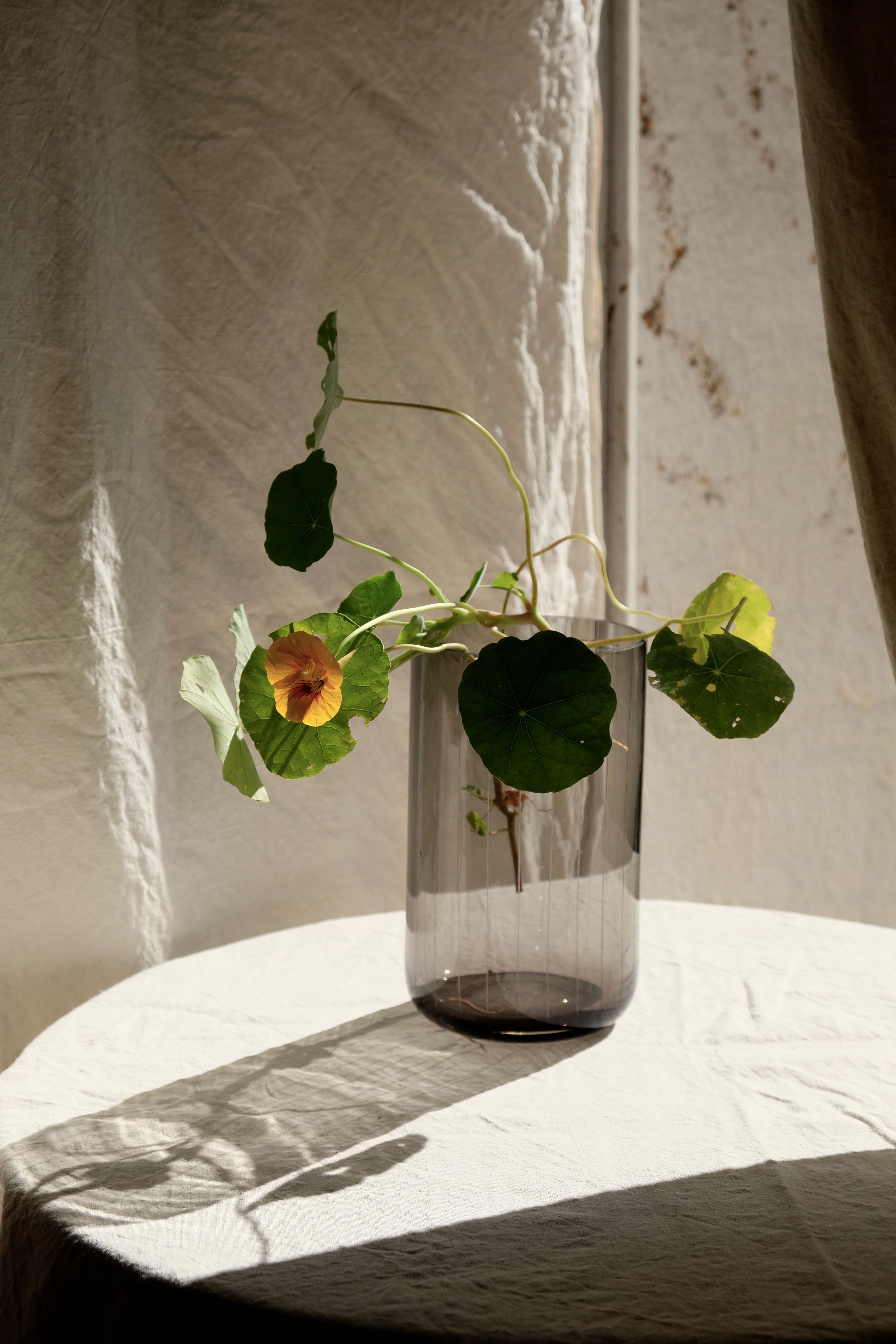 Vase mouth-blown glass 50s