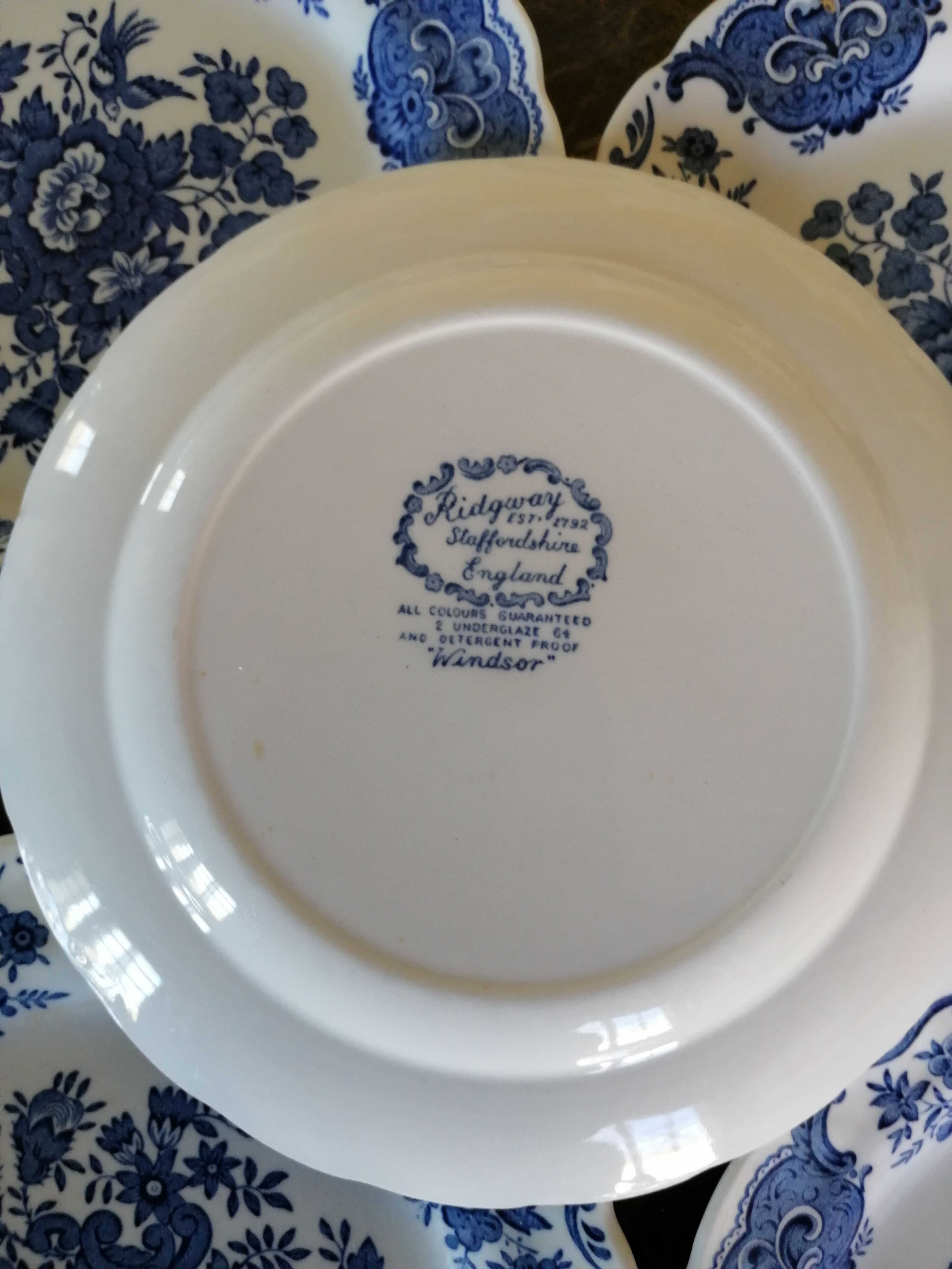 Service à dessert "Ridgway Staffordshire England"