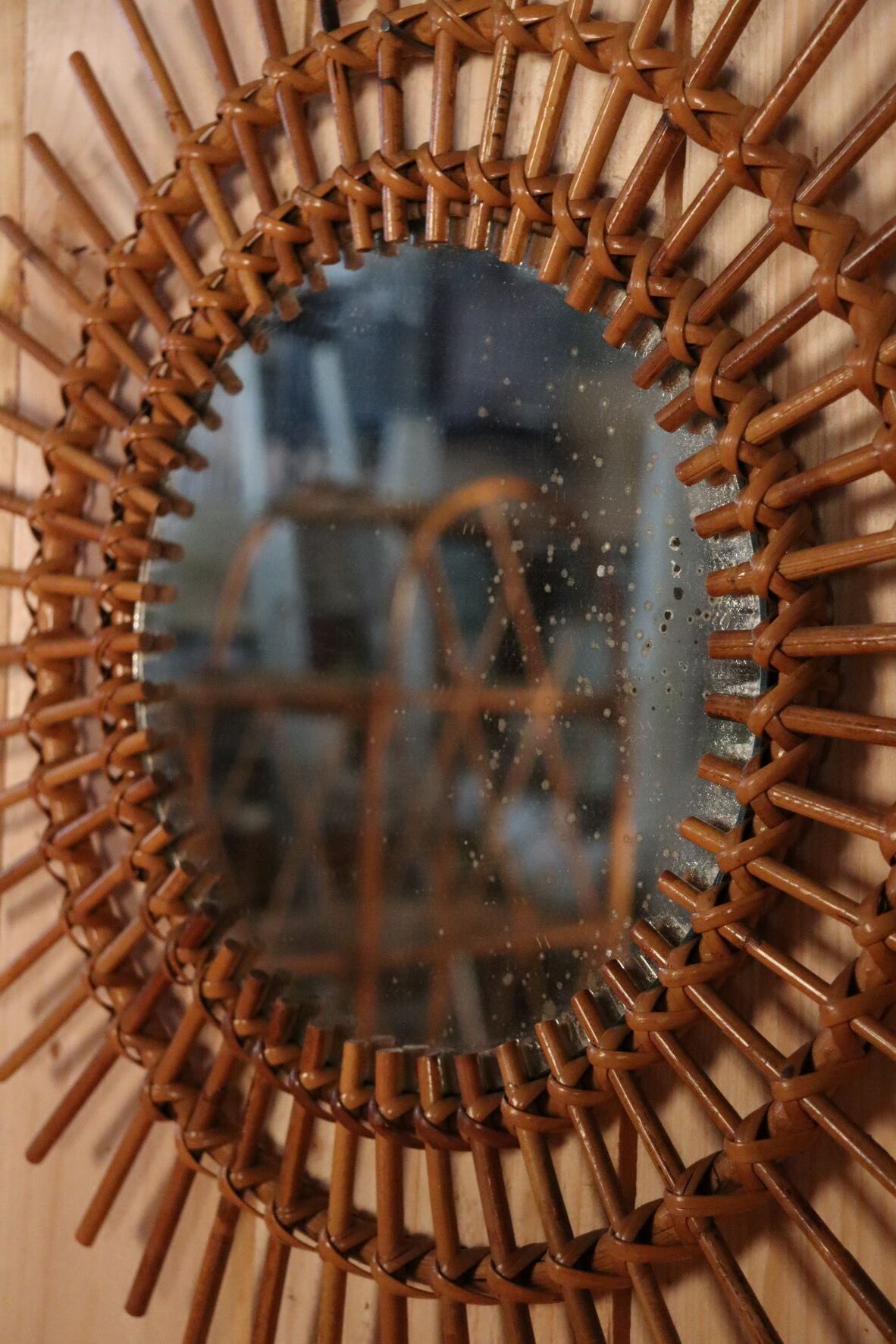 Rattan Sun Mirror
