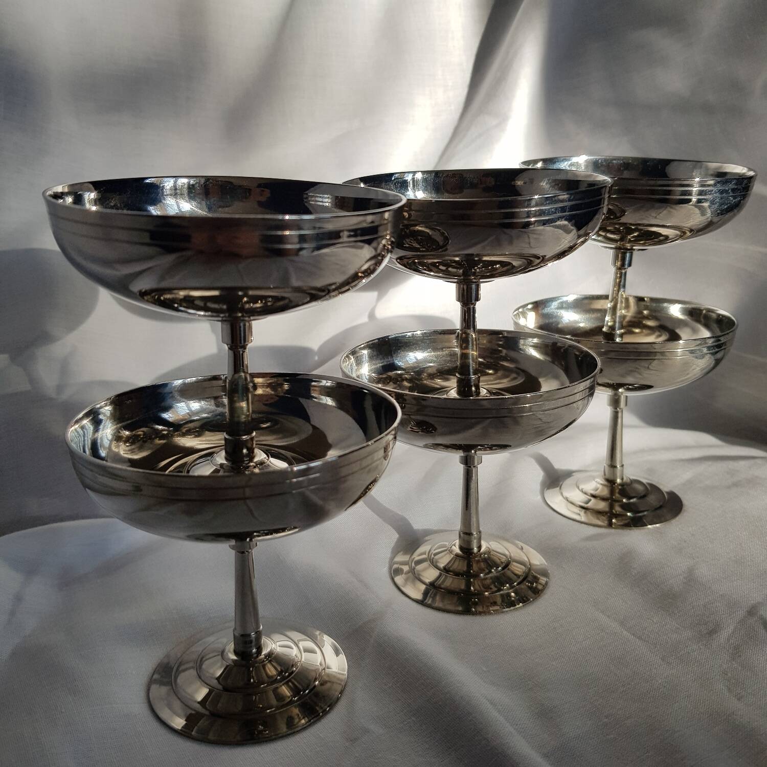 6 coupes à glace Rémy Letang en inox massif 18/10