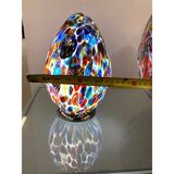 Murano glass venetian multicolored millefiori murrine table lamp, lot of 2 or a pair of chandeliers
