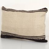 Natural Kilim Pillow, Handwoven Turkish Kilim Pillow, Floor Cushion Cover, Decorative Throw Pillow