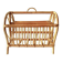 Vintage bamboo and rattan magazine rack