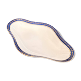 Plate, Ramekin, Salad Bowl 23cm, Limoges Porcelain, Blue and Gold, Betoule