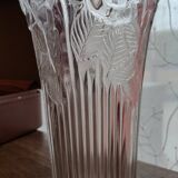 Transparent thick glass vase