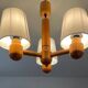 70’s Scandinavian pine wood chandelier