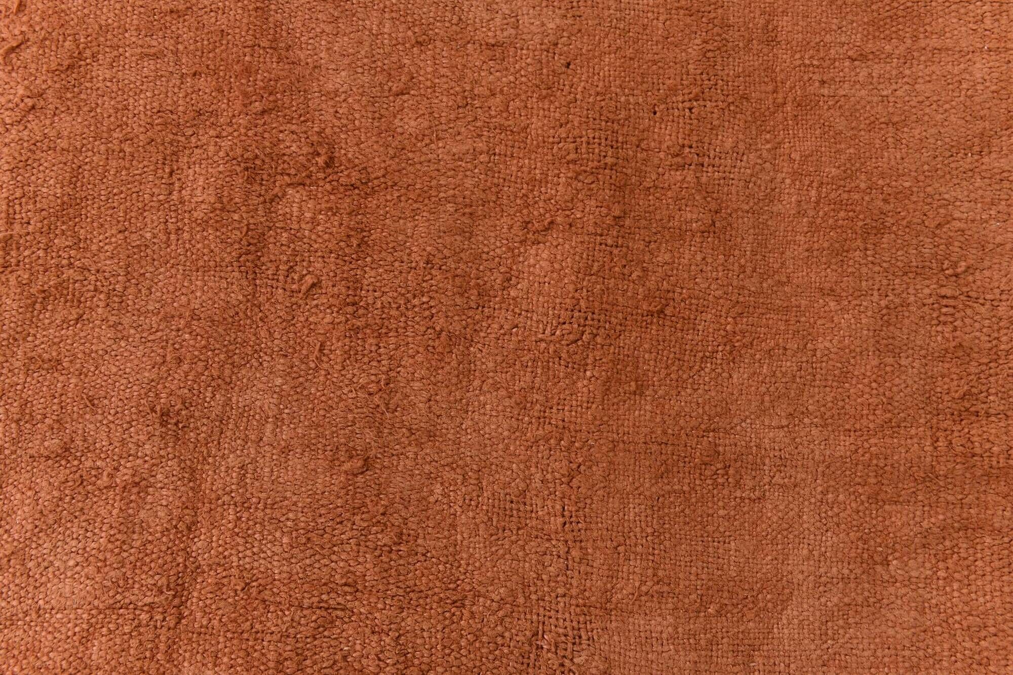 Kilim Turc Vintage Terracotta Uni, Tapis Naturel pour Salon et Chambre
