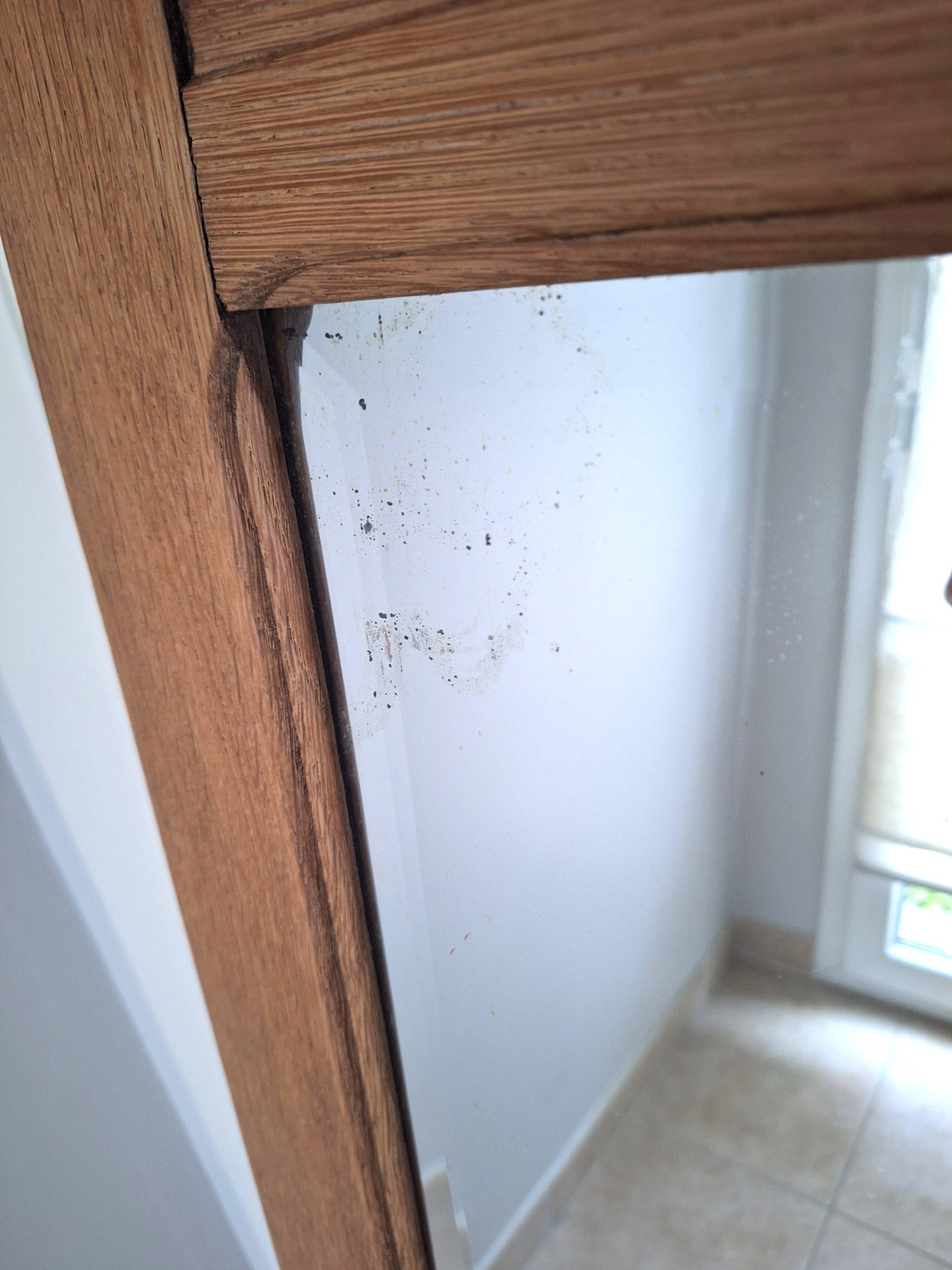 Miroir biseauté ancien bois 130 cm