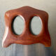 Antique  art nouveau mahogany double frame wood measurements 20 cm x 18 openings 8 cm x 5 cm