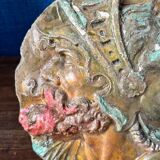 Gothic Revival plaster wall decoration Mascaron from the late 19th/early 20th century.