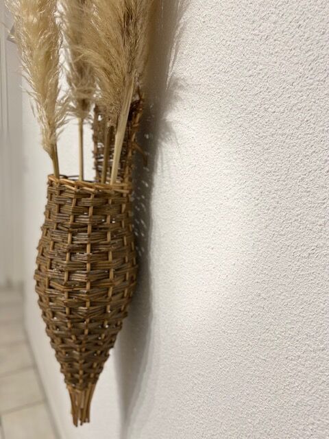 Vase en rotin vintage Selency