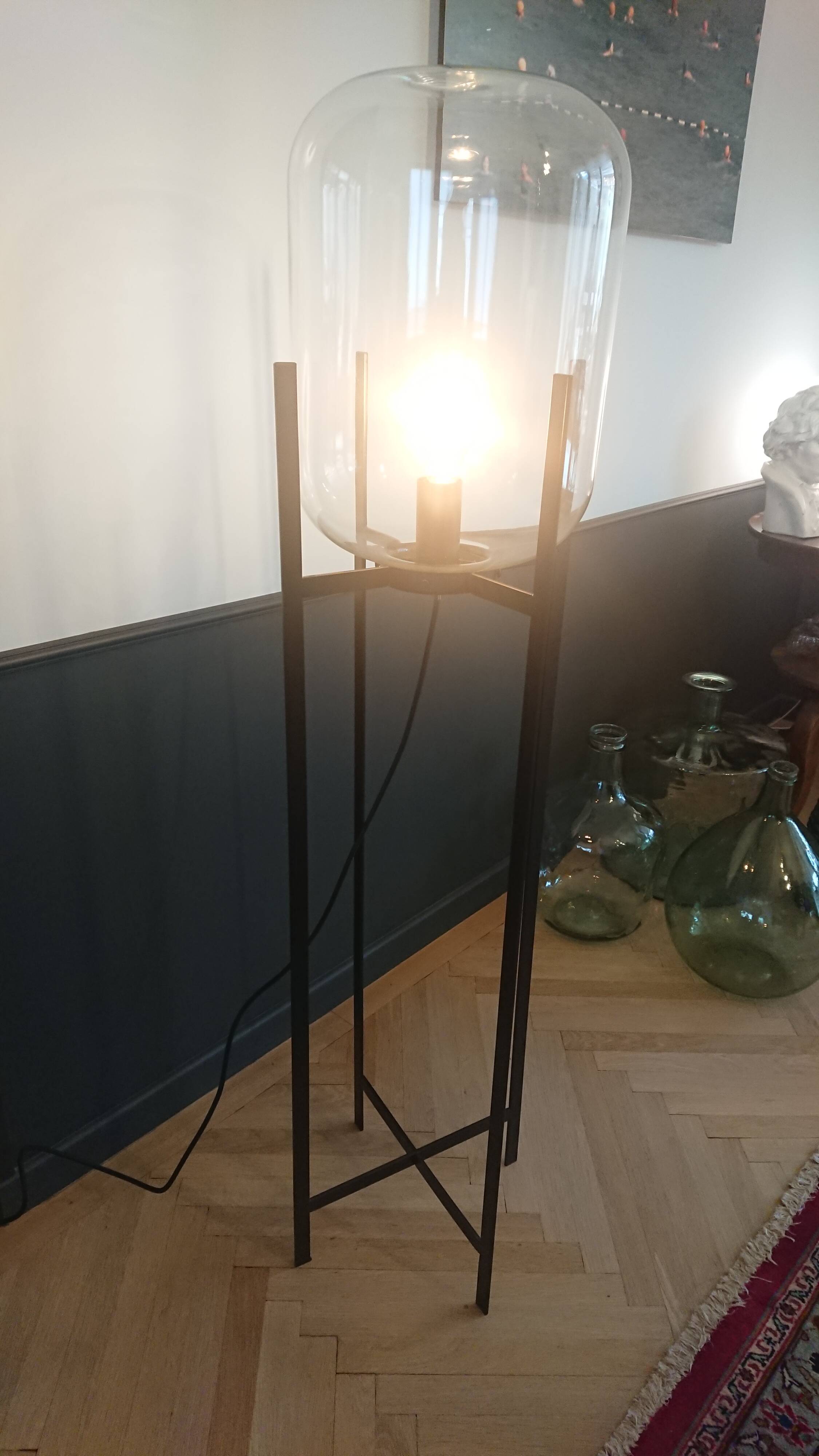 Glass globe lamppost