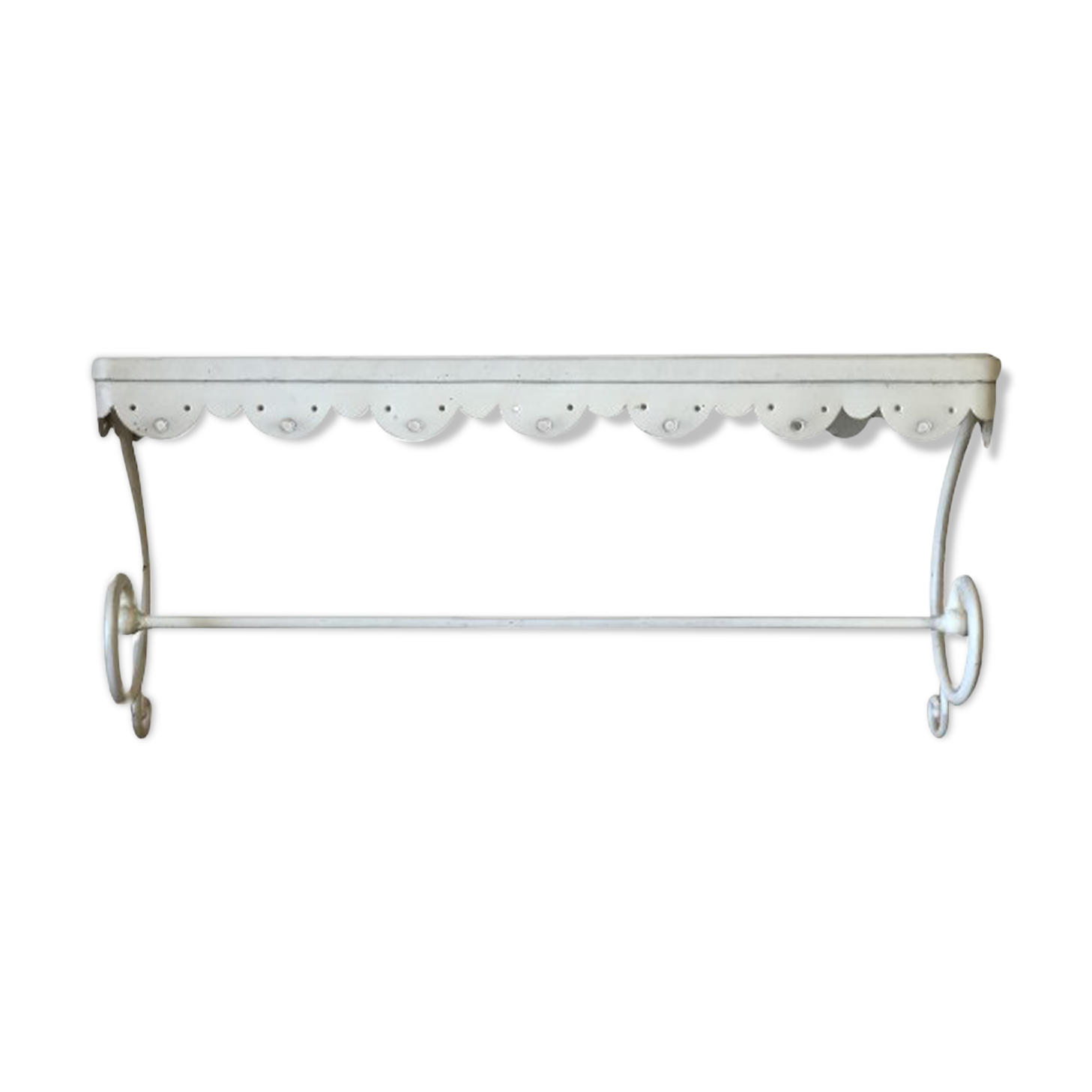 White metal shelf