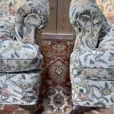 Paire de bergères / fauteuils à oreilles anglaises
