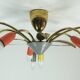 1950s mid century sputnik spider 9-light CEILING LAMP brass metal