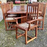 Mahogany set (ipe) composed of a table, 14 chairs and 2 armchairs - work from the 70s