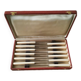 Coffret 12 couteaux vintage, art déco