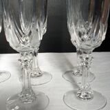 Six flûtes à champagne en cristal