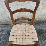 Louis Philippe chair, woven seat, late 19th century.
