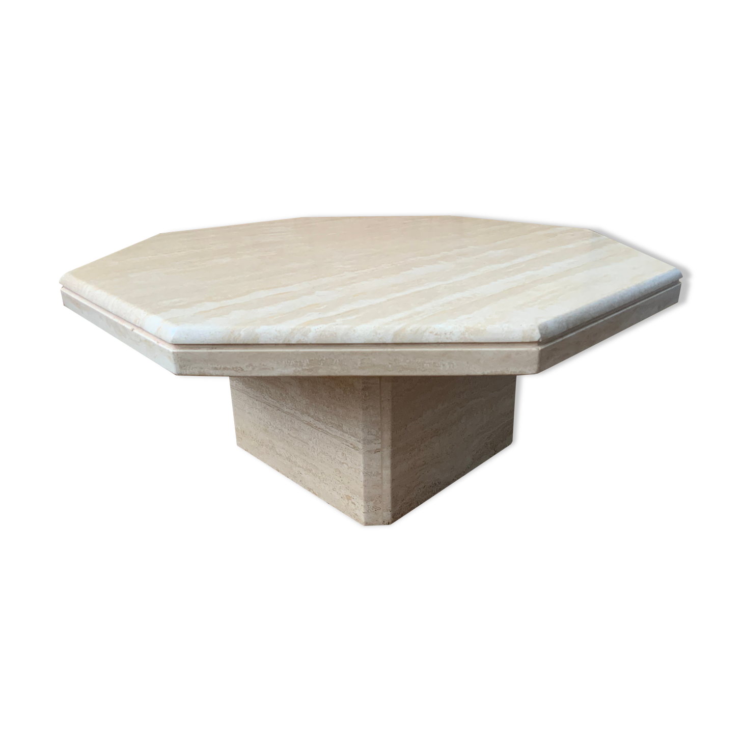 Travertine coffee table