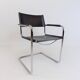 Matteo grassi mg5 set of 2 leather cantilever chairs
